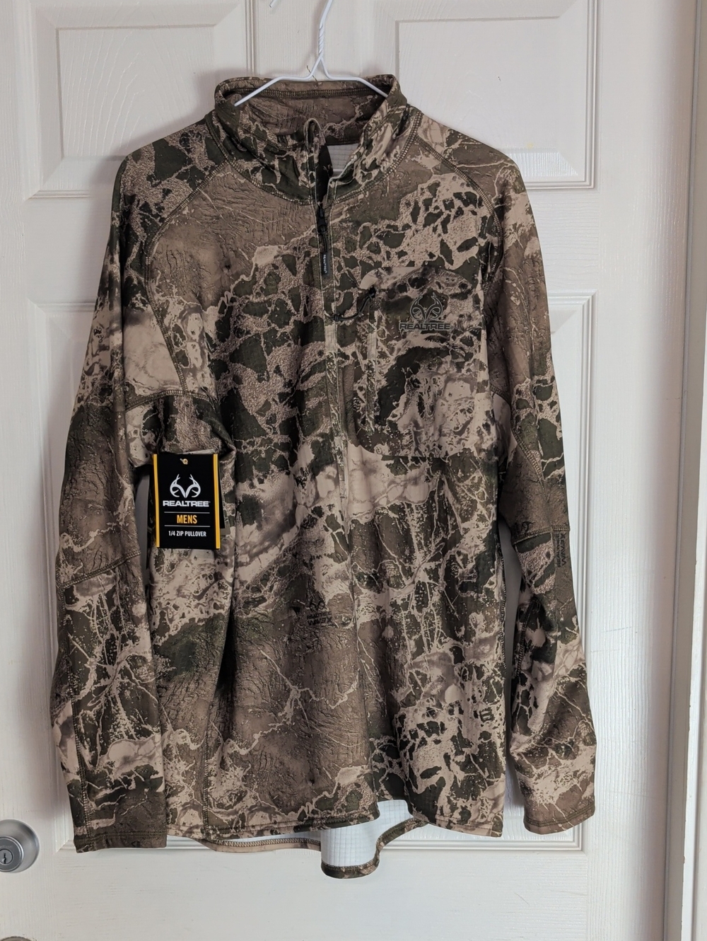 Realtree Mens WAV3X Camouflage 1/4 Zip Pullover Sweatshirt Men Large New